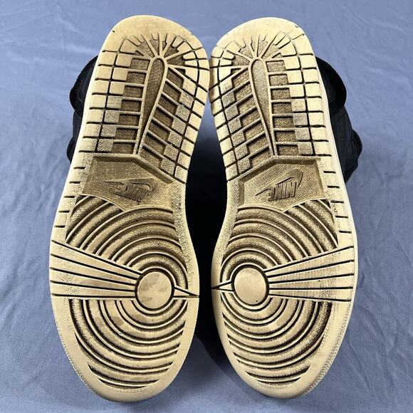 Nike Air Jordan 1 Retro High Zip Womens Size 9 Black Leather Sneakers AQ3742-016 - Picture 5 of 6